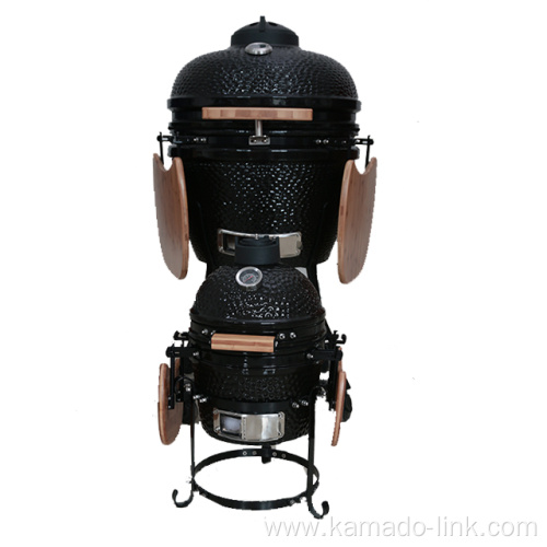 Easily cleaned portable bbq kamado ceramic grill